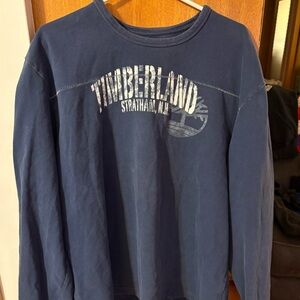 Timberland Dark Blue Sweatshirt with Green Logo